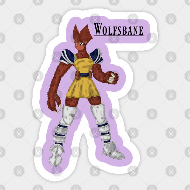 Wolfsbane Tactics Sticker by GingerCatGirlPrime 